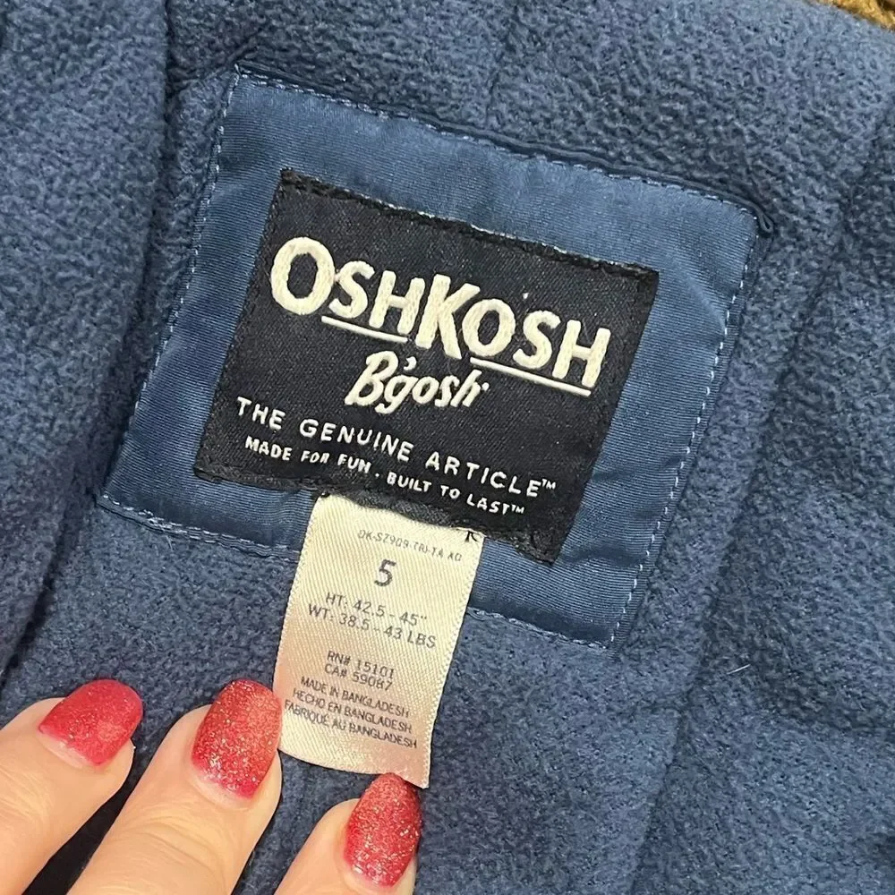 OshKosh B'gosh Navy Blue Field Chore Jacket Size 5